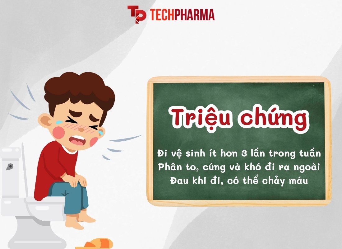 Triệu chứng táo bón ở trẻ em